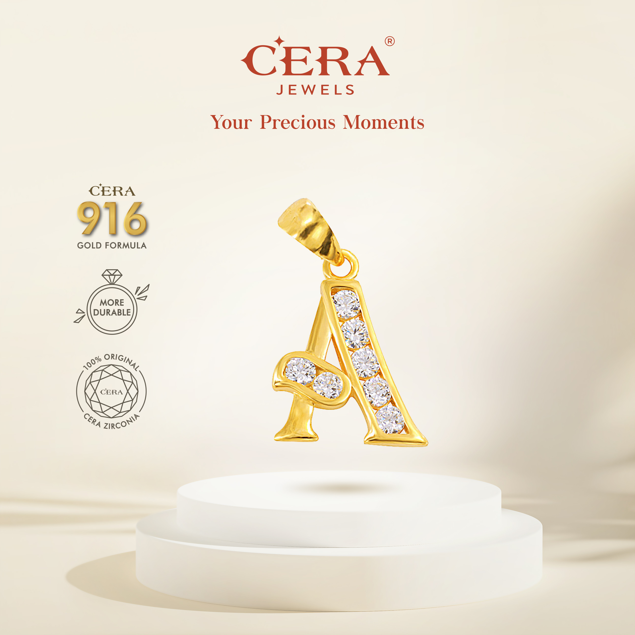Initial A Pendant S9159