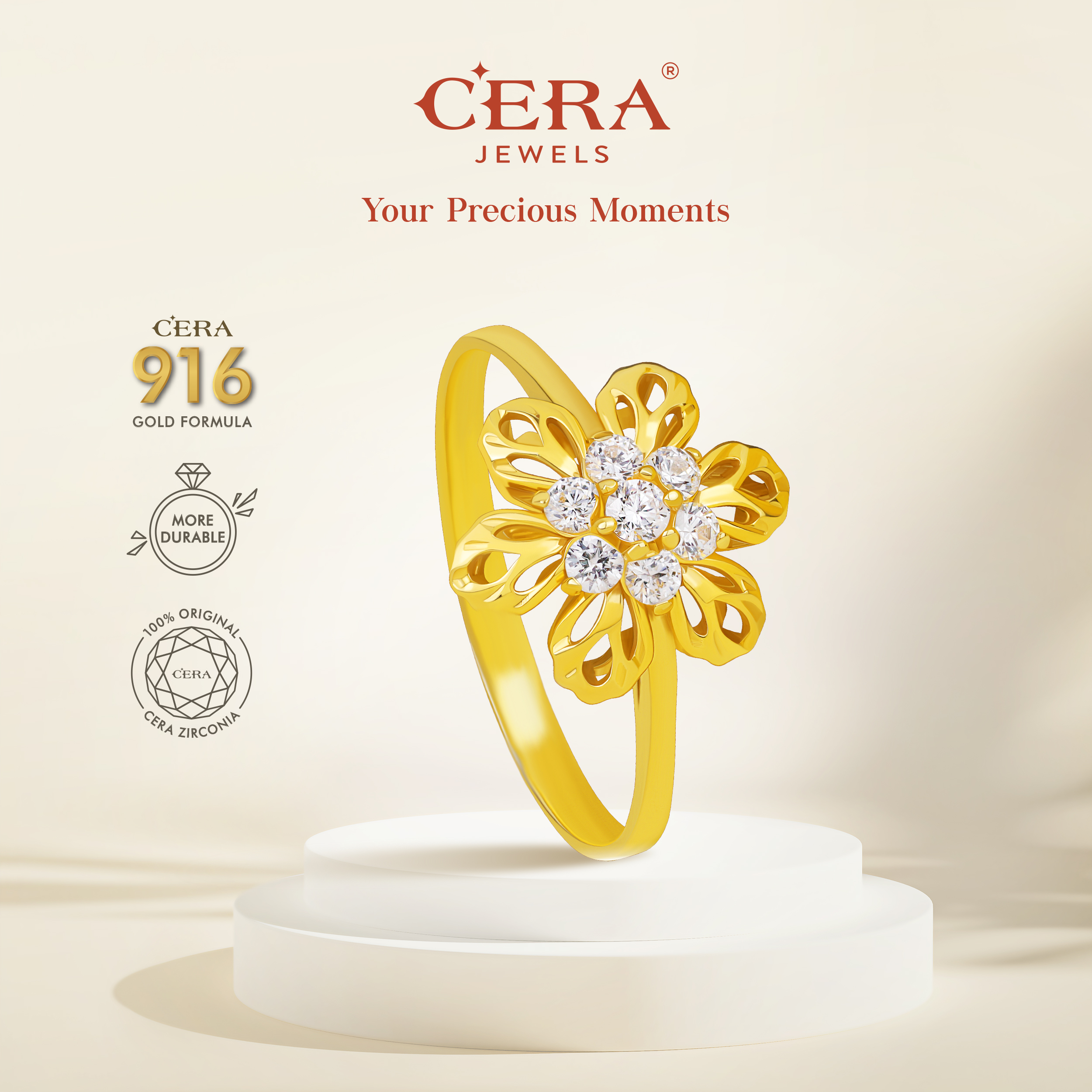 Bunga Melati Ring CR9028-F