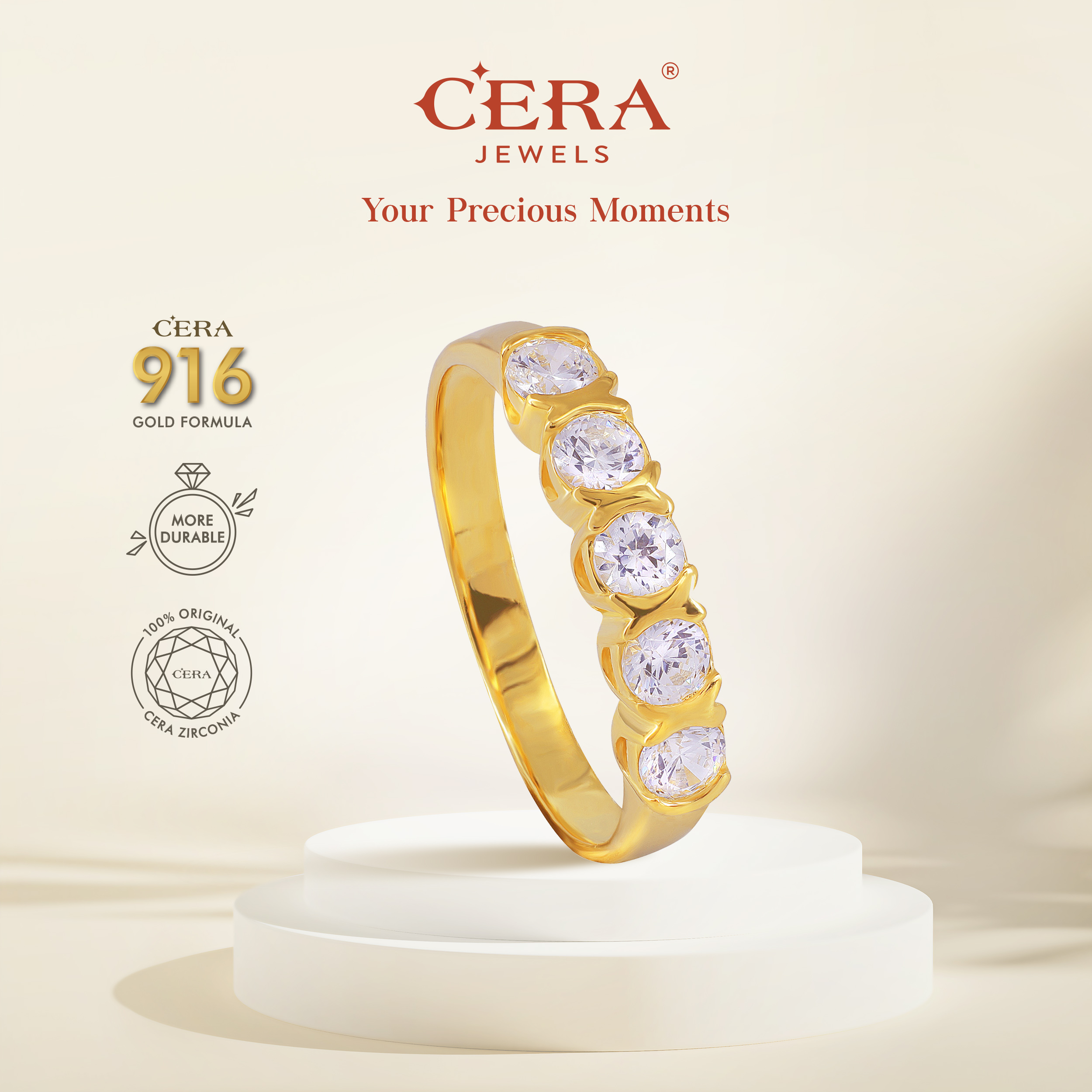 Half Eternity Bezel Ring S9195-K