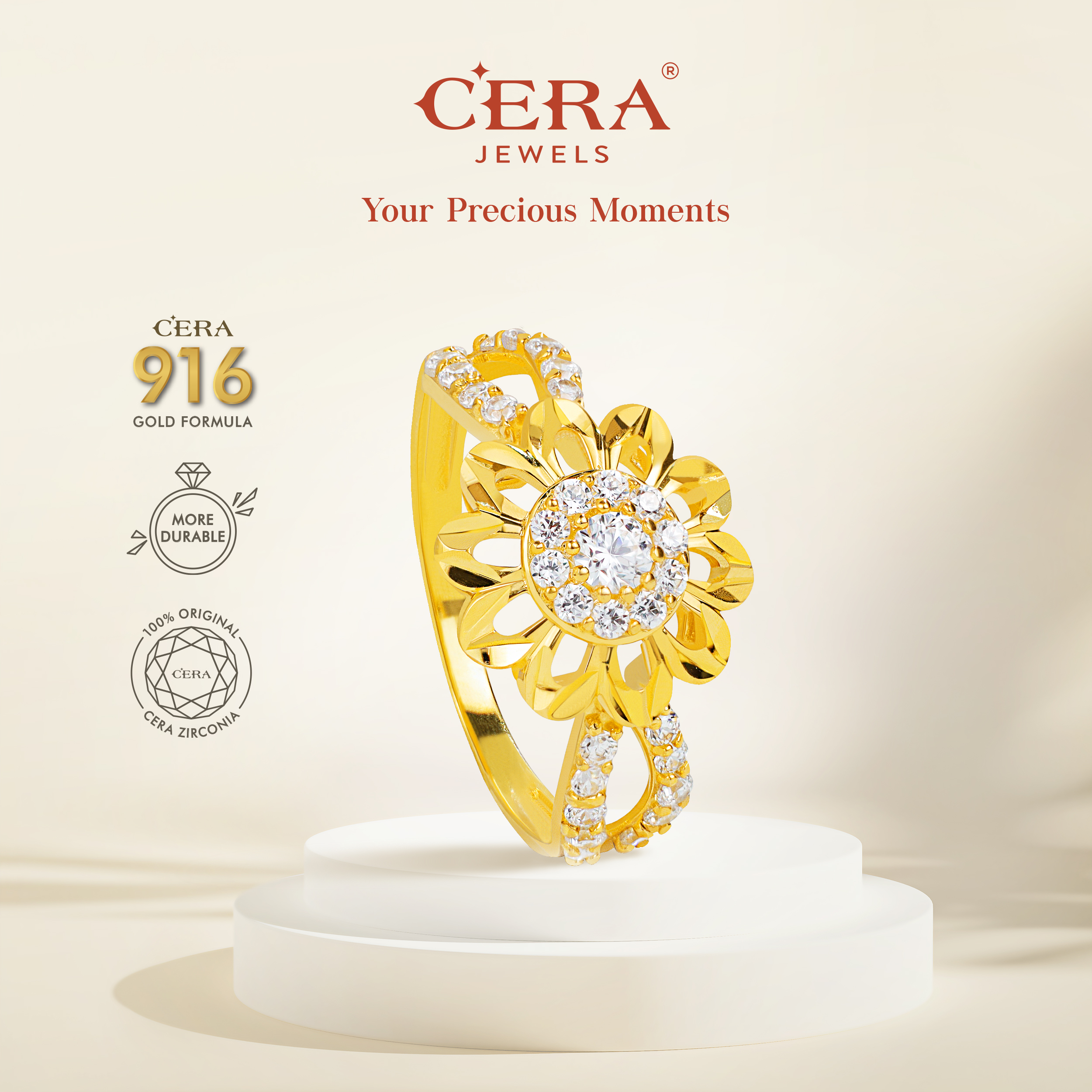 Sunflower Ring CR9128-K