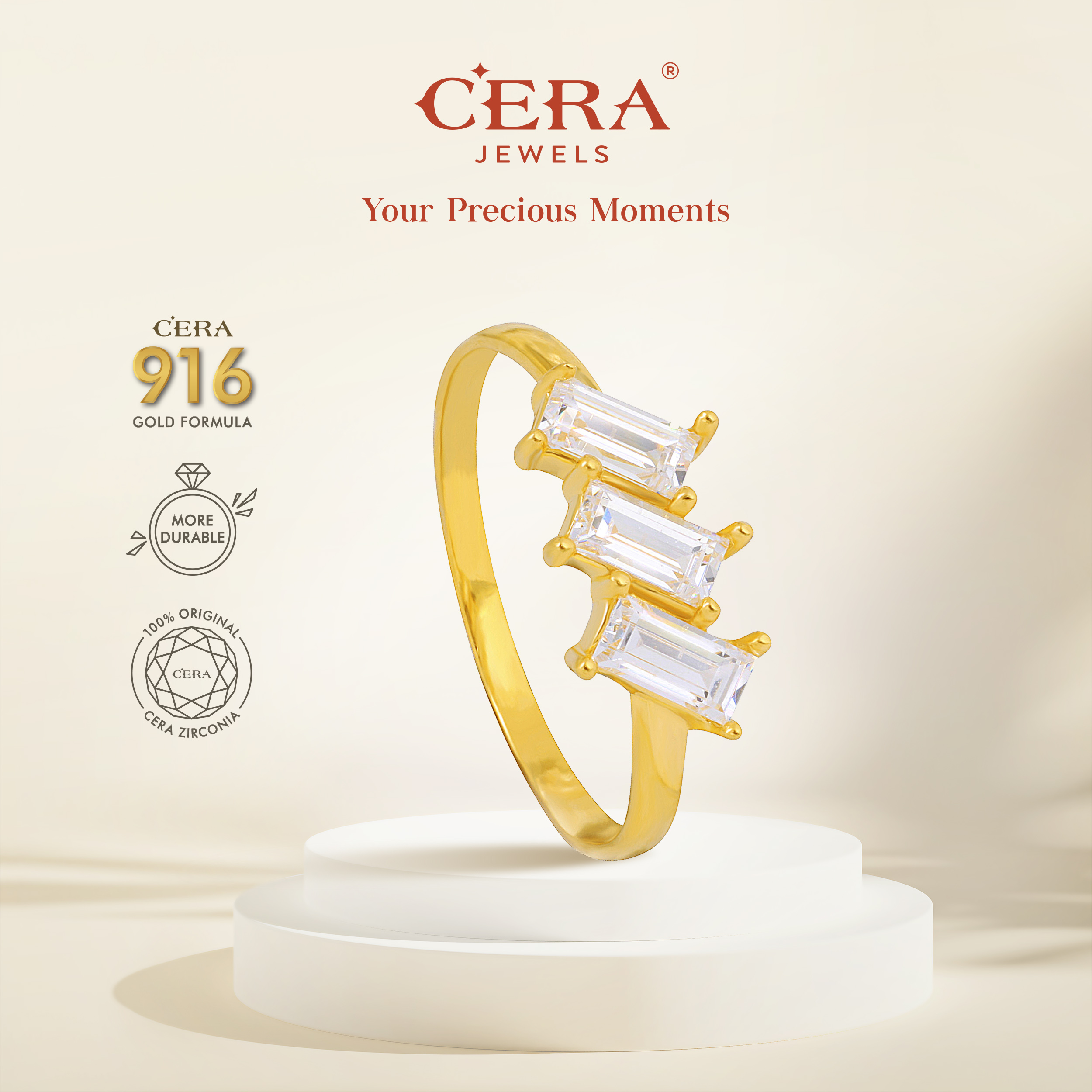 Tri-Parallel Stack Ring S9163