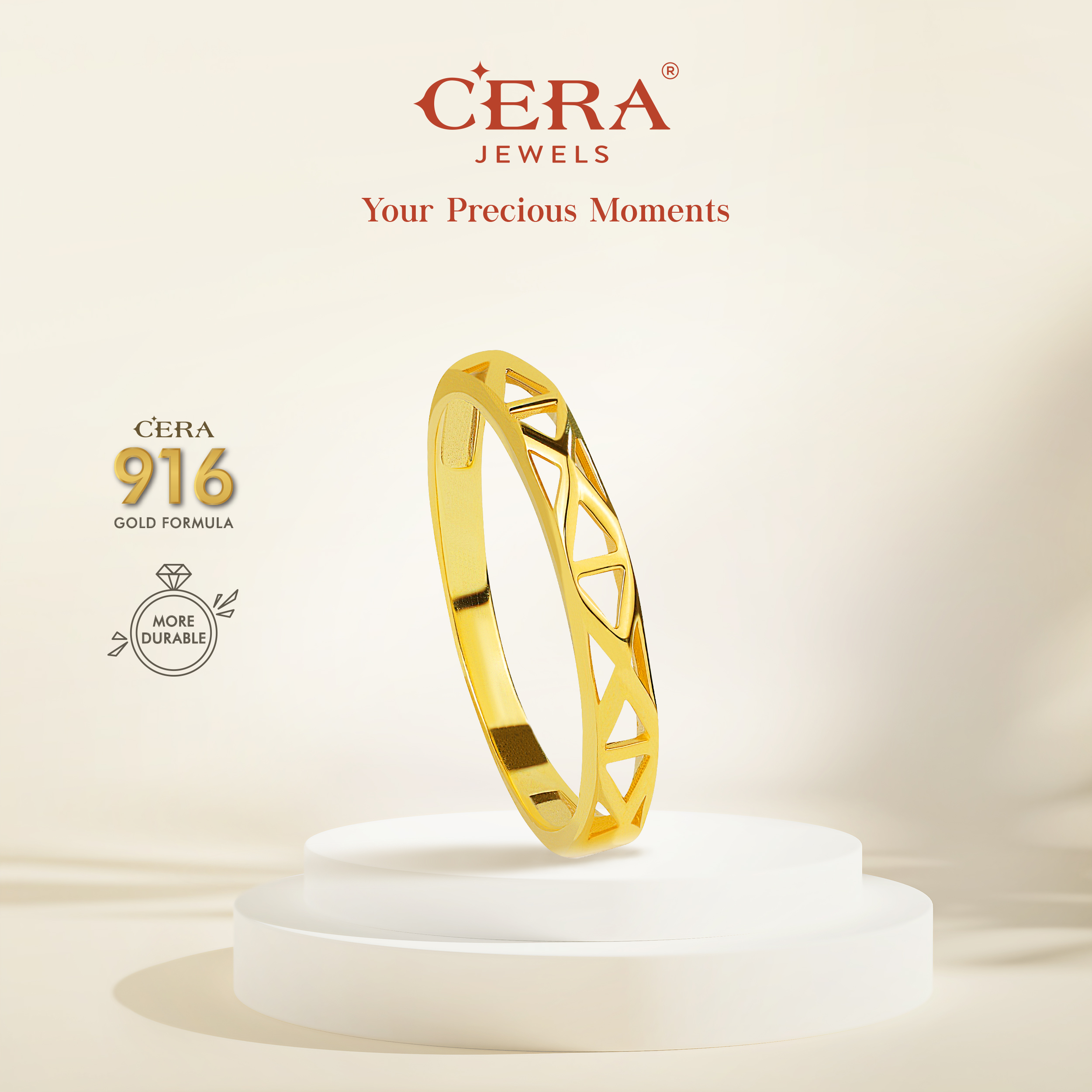 Ternion 916 Gold Ring GR9004-F