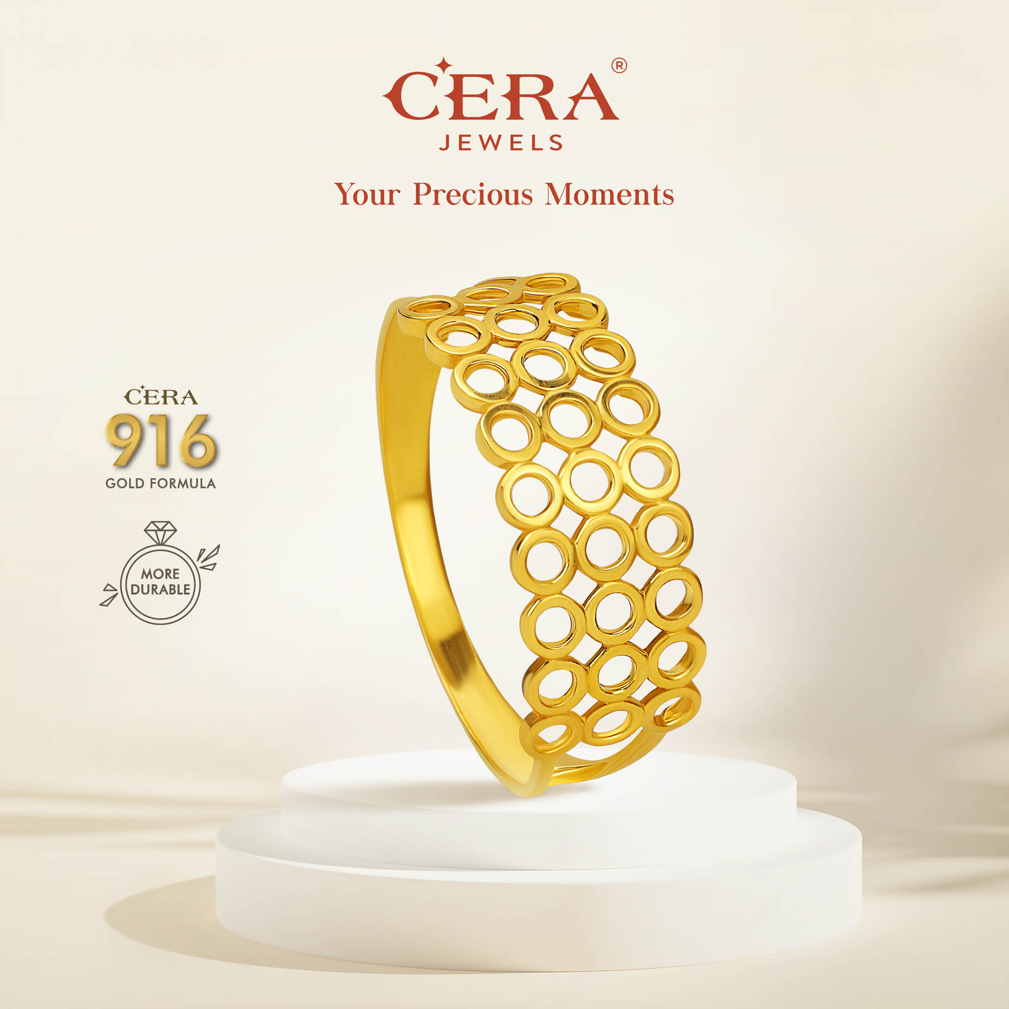 Gerbera 916 Gold Ring GR9009-A