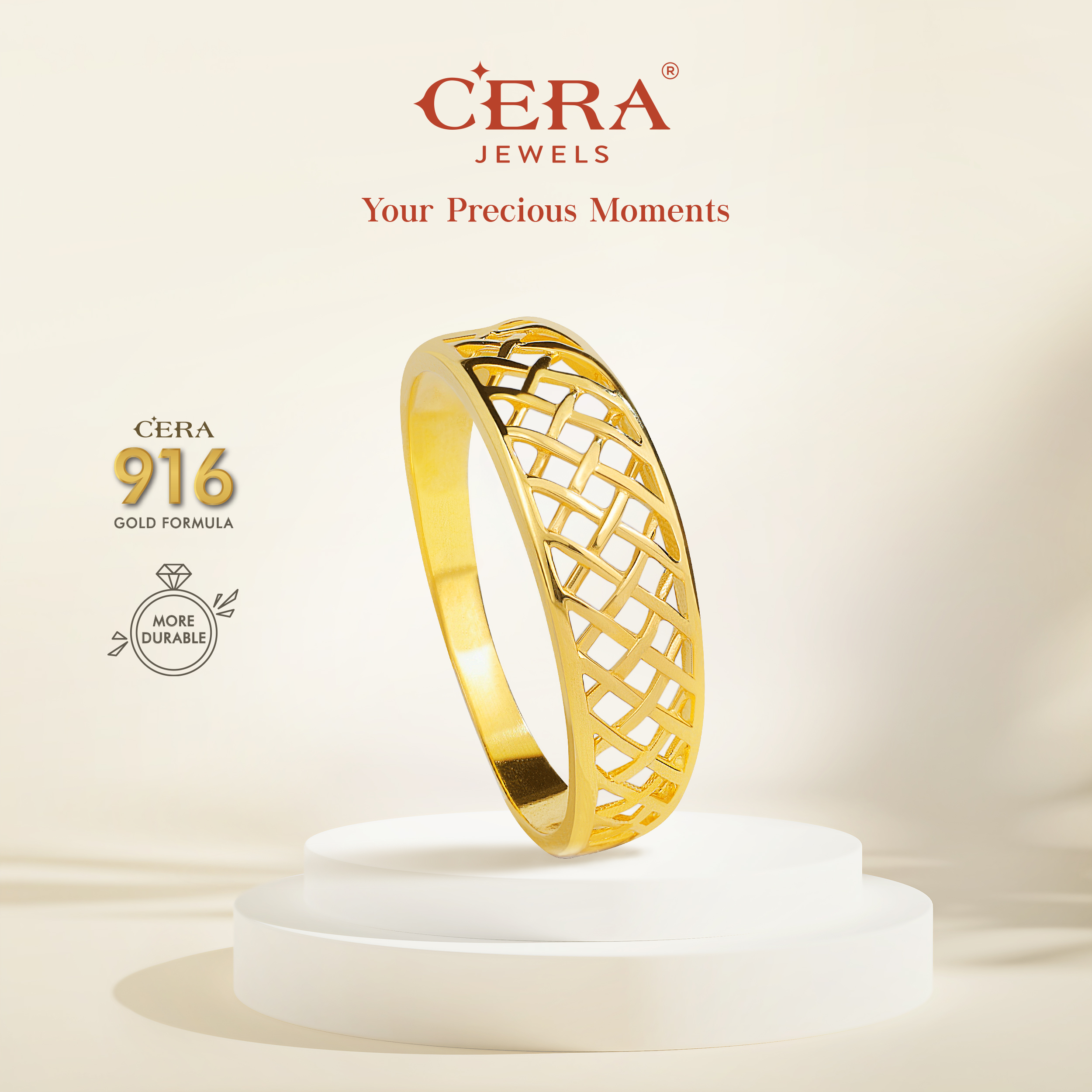 Weaving 916 Gold Ring GR9023-F