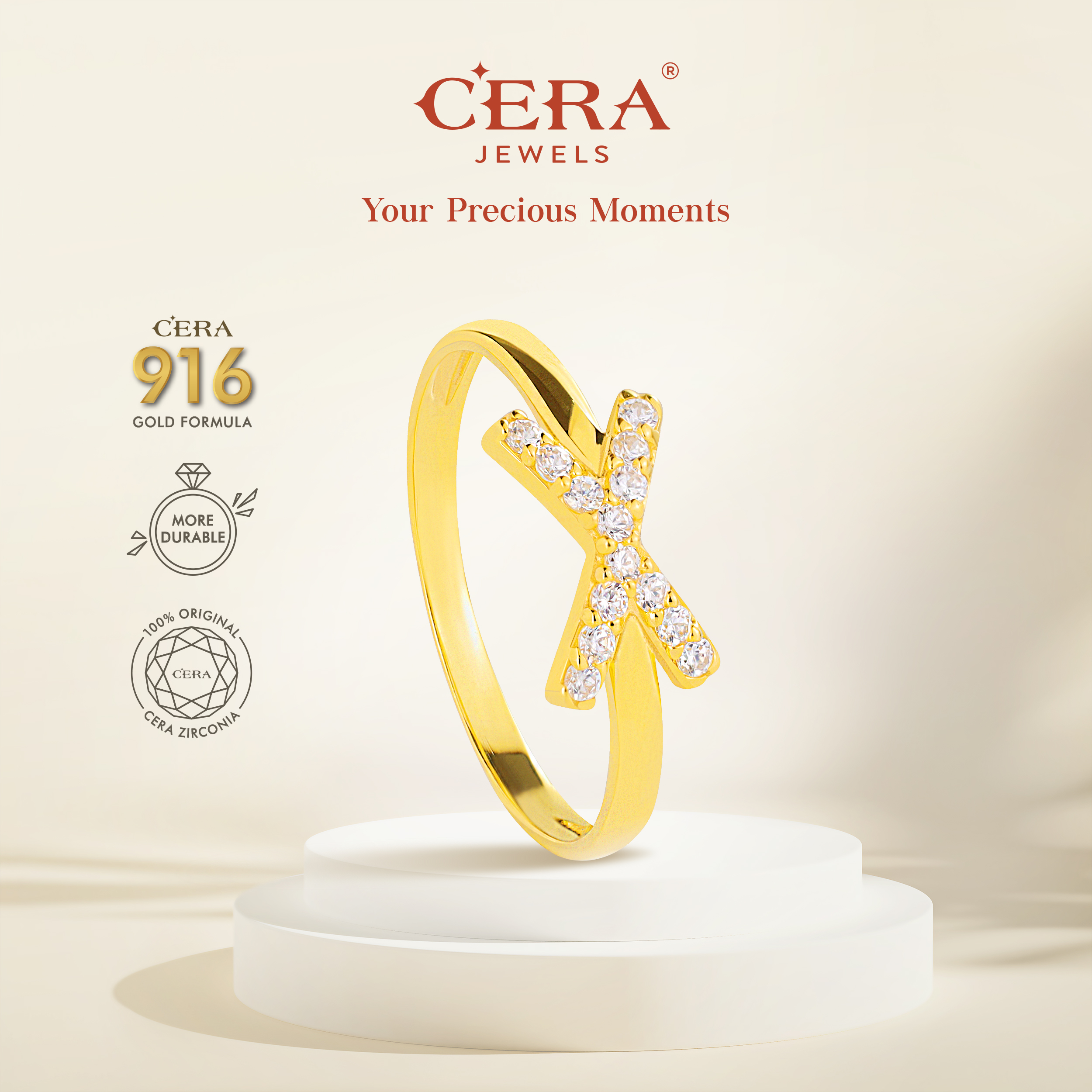CERA 916 Astrid Ring Cincin CR9162-F