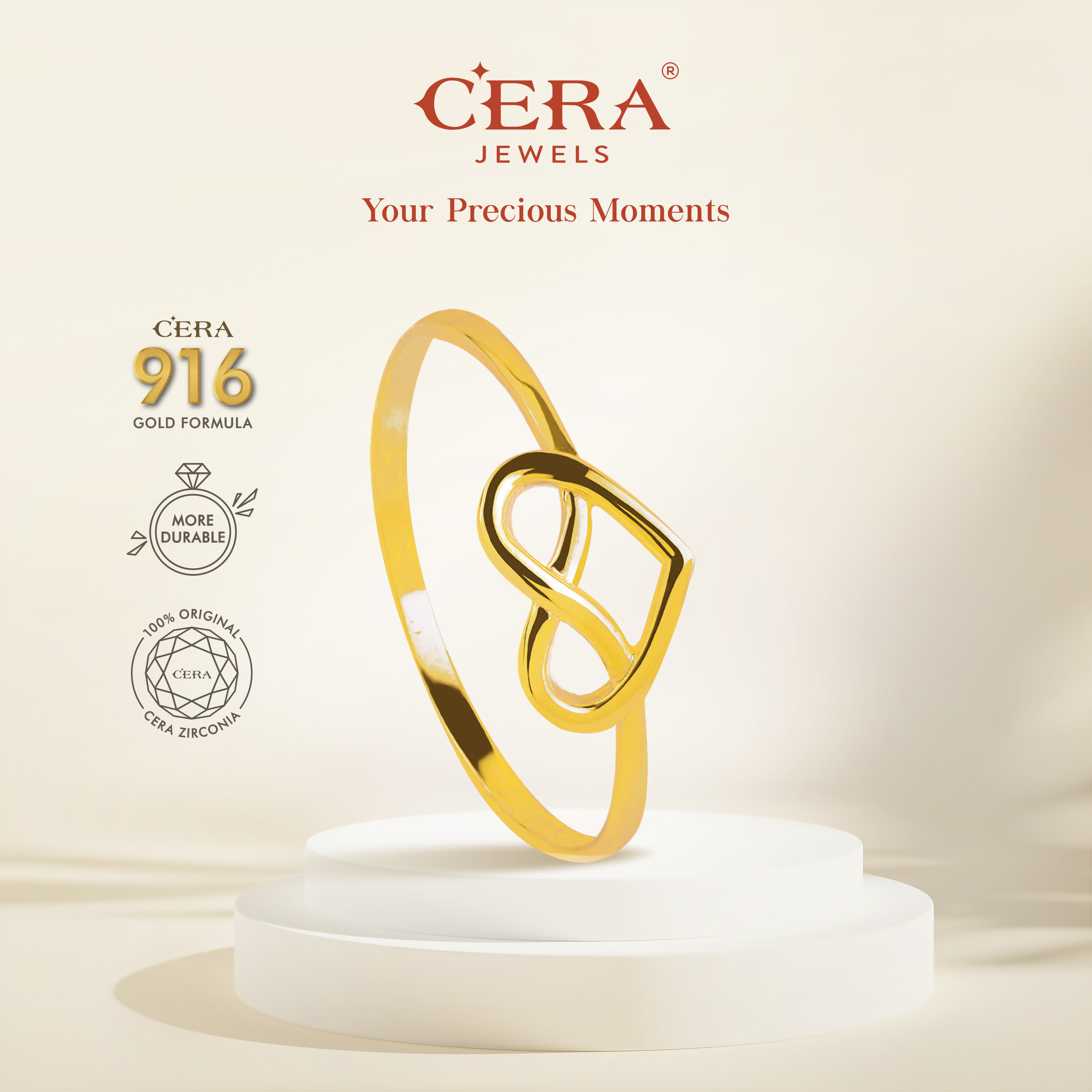 CERA 916 Gold Kenangan Ring GR9055-A