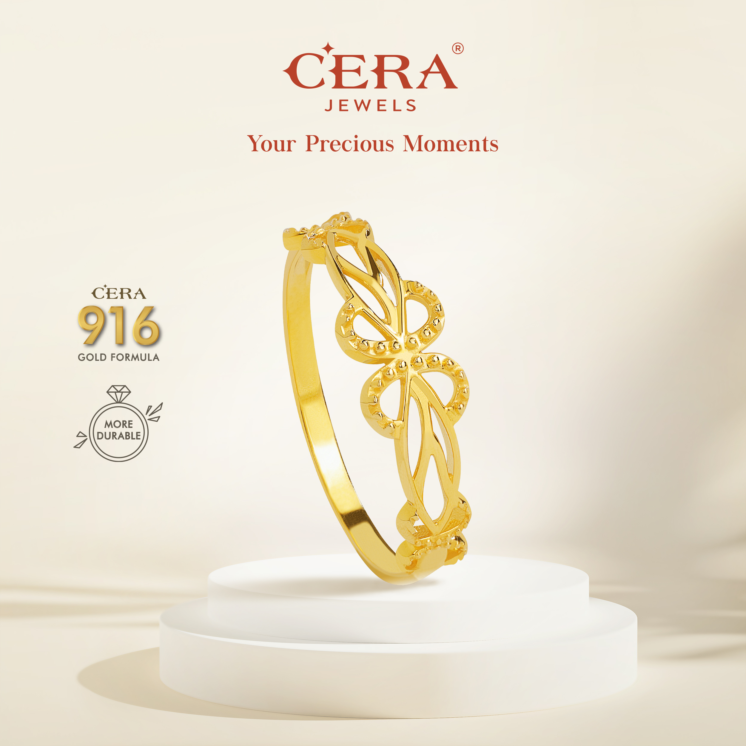 Cetterfly 916 Gold Ring GR9021-A